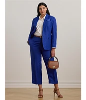 Lauren Ralph Lauren Plus Size Coordinating Linen-Blend Twill Cropped Pants