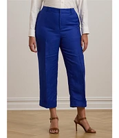 Lauren Ralph Lauren Plus Size Coordinating Linen-Blend Twill Cropped Pants