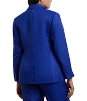 Lauren Ralph Lauren Plus Size Coordinating Linen-Blend Twill One-Button Front Blazer