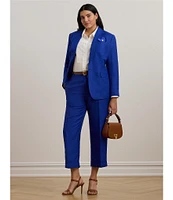 Lauren Ralph Lauren Plus Size Coordinating Linen-Blend Twill One-Button Front Blazer