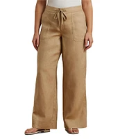 Lauren Ralph Lauren Plus Size Linen Wide Leg Pants