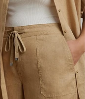 Lauren Ralph Lauren Plus Size Linen Wide Leg Pants