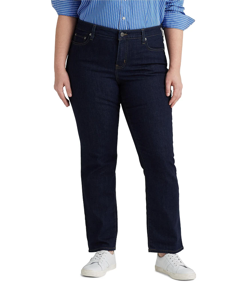 Lauren Ralph Lauren Plus Size Premier Stretch Denim Straight Leg Jeans