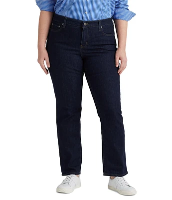 Lauren Ralph Lauren Plus Size Premier Stretch Denim Straight Leg Jeans