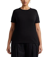 Lauren Ralph Lauren Plus Size Crew Neck Short Sleeve Stretch Cotton T-Shirt