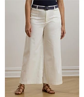 Lauren Ralph Lauren Plus Size Stretch Chino Wide Leg Cropped Pants