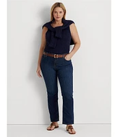 Lauren Ralph Lauren Plus Size Stretch Denim Premier Straight-Leg Jeans