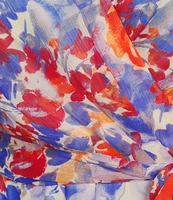 Lauren Ralph Lauren Plus Size Floral Print Surplice V-Neck Flutter Sleeve Belted Fit and Flare Dress