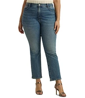 Lauren Ralph Lauren Plus Size Twill High-Rise Ankle Jeans