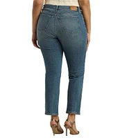 Lauren Ralph Lauren Plus Size Twill High-Rise Ankle Jeans