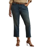 Lauren Ralph Lauren Plus Size Twill Mid Rise Ankle Jeans