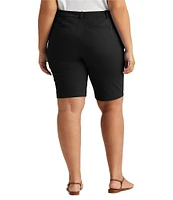 Lauren Ralph Lauren Plus Size Stretch Cotton Shorts