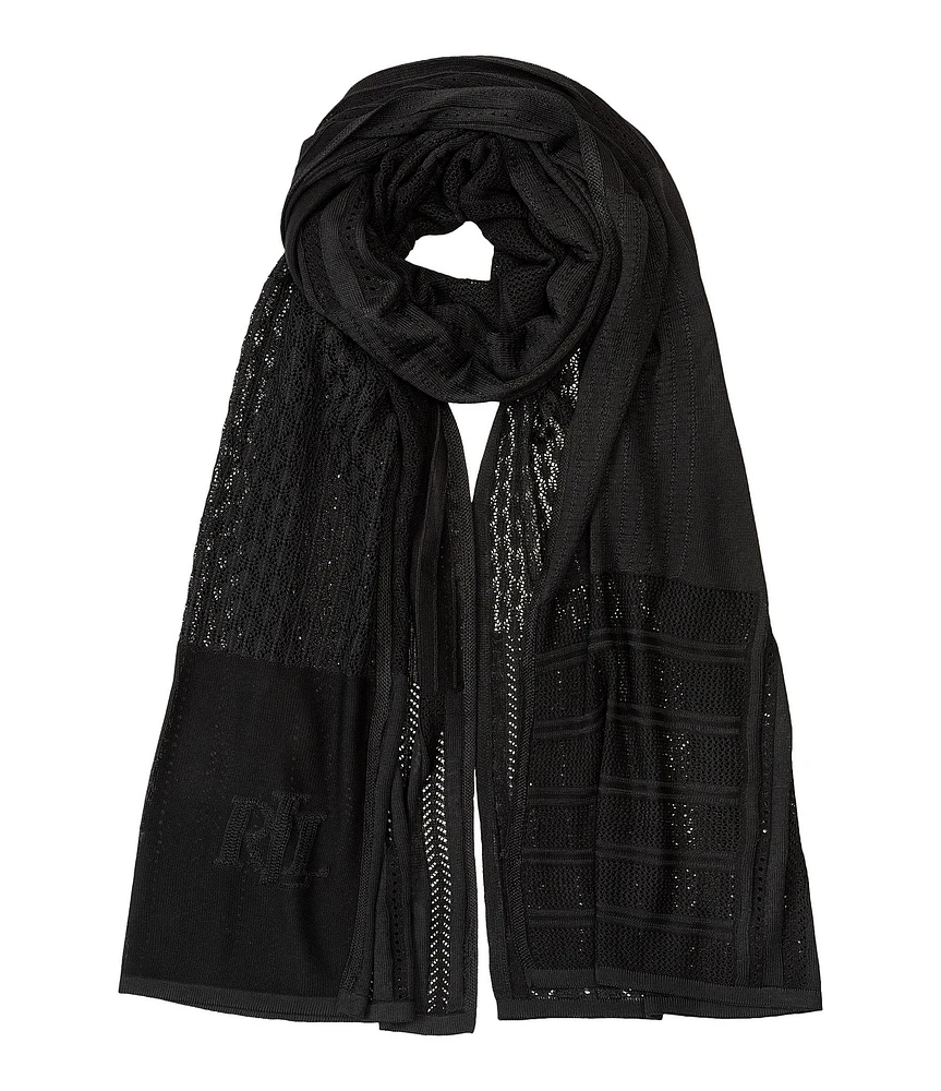 Lauren Ralph Lauren Pointelle Patchwork Evening Wrap