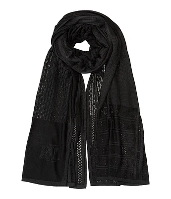 Lauren Ralph Lauren Pointelle Patchwork Evening Wrap