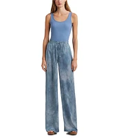 Lauren Ralph Lauren Print Charmeuse Wide-Leg Pant