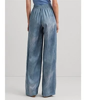 Lauren Ralph Lauren Print Charmeuse Wide-Leg Pant