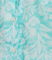 Lauren Ralph Lauren Printed Short Sleeve Notch Collar Woven Boxer Pajama Set