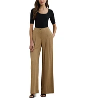 Lauren Ralph Lauren Rib-Knit Cotton Blend Scoop Neck Elbow Sleeve Fitted Tee