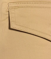 Lauren Ralph Lauren Sateen Flap Pocket High Rise Straight Leg Cargo Pants