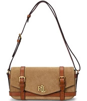 Lauren Ralph Lauren Sawyer Suede Medium Shoulder Bag