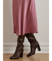 Lauren Ralph Lauren Satin Charmeuse A-Line Midi Skirt