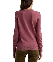 Lauren Ralph Lauren Body Skimming Crew Neck Long Sleeve Ribbed Sweater