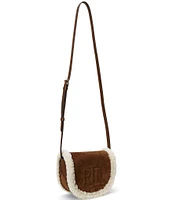 Lauren Ralph Lauren Shearling-Trim Medium Witley Crossbody Bag