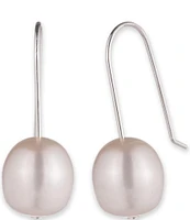 Lauren Ralph Lauren Silver Tone White Freshwater Pearl Threader Drop Earrings