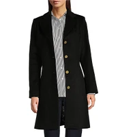 Lauren Ralph Lauren Single Breasted Wool Blend Fit and Flare Coat