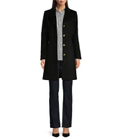 Lauren Ralph Lauren Single Breasted Wool Blend Fit and Flare Coat