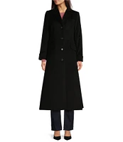 Lauren Ralph Lauren Single Breasted Wool Blend Notch Collar Maxi Coat