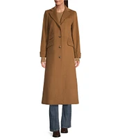 Lauren Ralph Lauren Single Breasted Wool Blend Notch Collar Maxi Coat