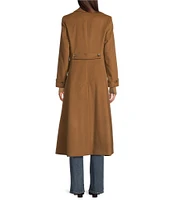 Lauren Ralph Lauren Single Breasted Wool Blend Notch Collar Maxi Coat