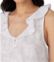 Lauren Ralph Lauren Sleeveless Flutter V-Neck Short Nightgown