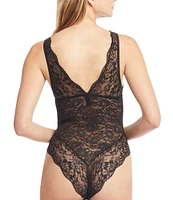 Lauren Ralph Lauren Sleeveless Plunge Sequin Lace Lightly Lined Bodysuit