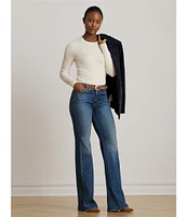 Lauren Ralph Lauren Soft Cotton Blend Crew Neck Long Sleeve Sweater