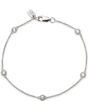 Lauren Ralph Lauren Sterling Silver CZ Stationed Flex Line Bracelet