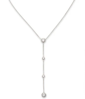 Lauren Ralph Lauren Sterling Silver CZ Y Necklace