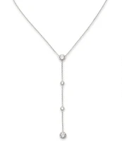 Lauren Ralph Lauren Sterling Silver CZ Y Necklace
