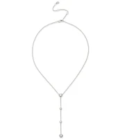 Lauren Ralph Lauren Sterling Silver CZ Y Necklace
