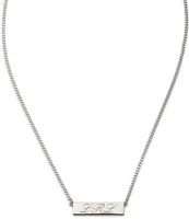 Lauren Ralph Lauren Sterling Silver Script Logo Frontal Collar Necklace