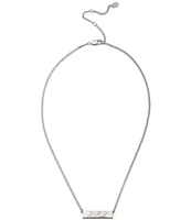 Lauren Ralph Lauren Sterling Silver Script Logo Frontal Collar Necklace
