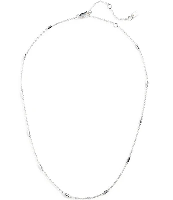 Lauren Ralph Lauren Sterling Silver Station Collar Necklace