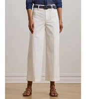 Lauren Ralph Lauren Stretch Chino Wide Leg Cropped Pants