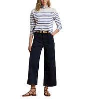 Lauren Ralph Lauren Stretch Chino Wide Leg Cropped Pants