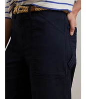 Lauren Ralph Lauren Stretch Chino Wide Leg Cropped Pants