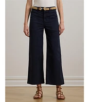 Lauren Ralph Lauren Stretch Chino Wide Leg Cropped Pants