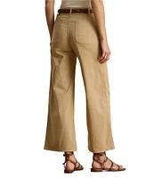 Lauren Ralph Lauren Stretch Cotton Chino Wide-Leg Cropped Pants