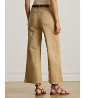 Lauren Ralph Lauren Stretch Cotton Chino Wide-Leg Cropped Pants