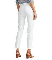 Lauren Ralph Lauren Stretch-Cotton Mid-Rise Skinny Leg Ankle Length Pants